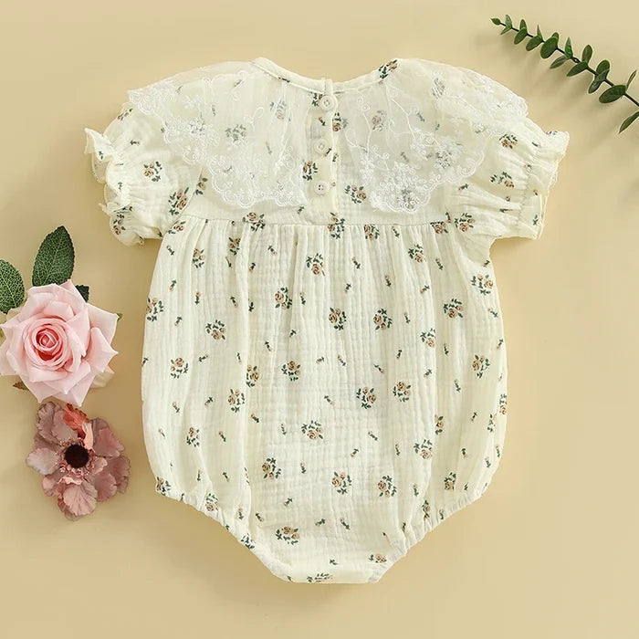 ROSALYNN Lace Collar Romper