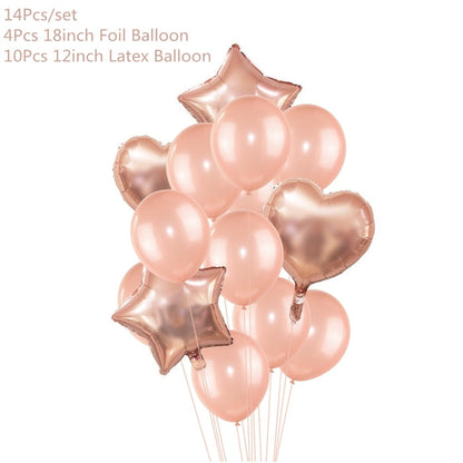 Rose Gold Party Disposable Tableware Sets- Wedding-Bachelorette-Shower Party Assorted Decorations
