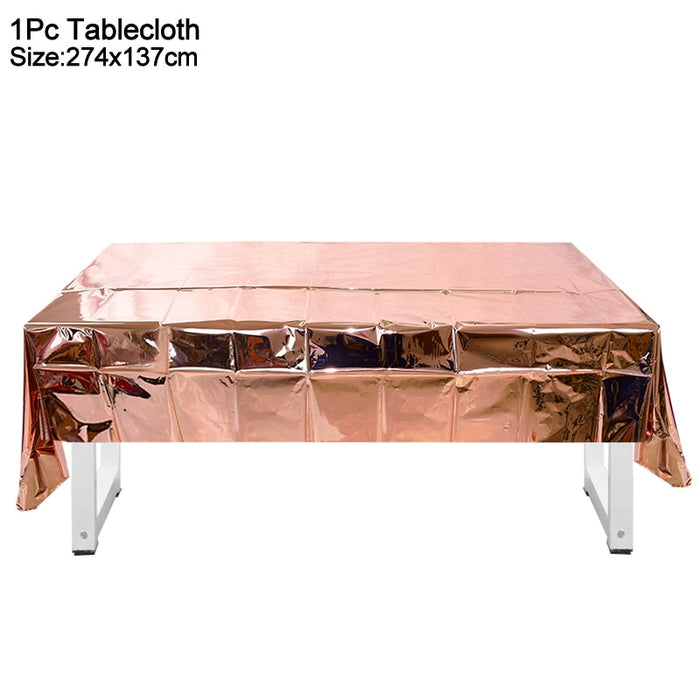 Rose Gold Party Disposable Tableware Sets- Wedding-Bachelorette-Shower Party Assorted Decorations