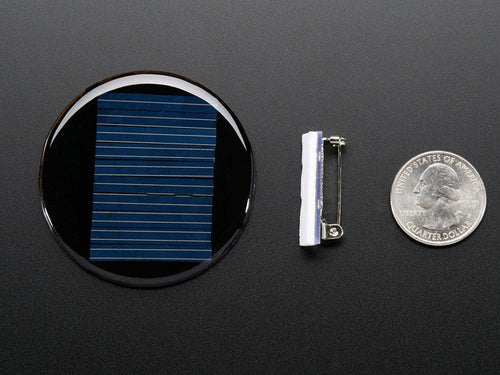 Round Solar Panel Skill Badge - 5V / 40mA by Cixi Intec - The Pi Hut