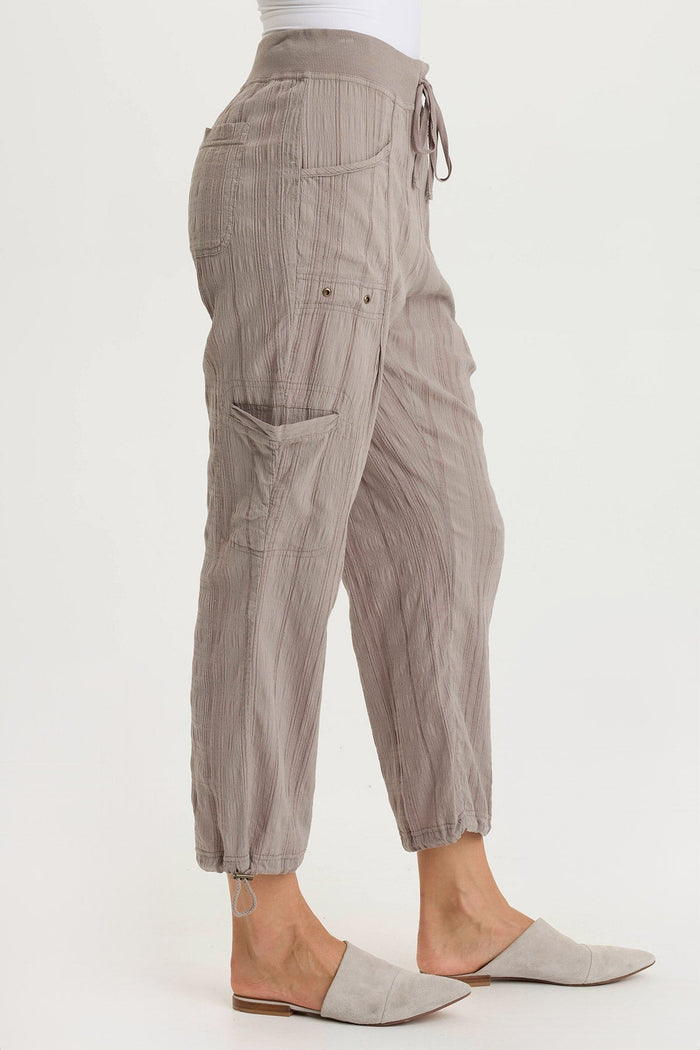 XCVI Ryle Textured Gauze Cargo Crop Pant