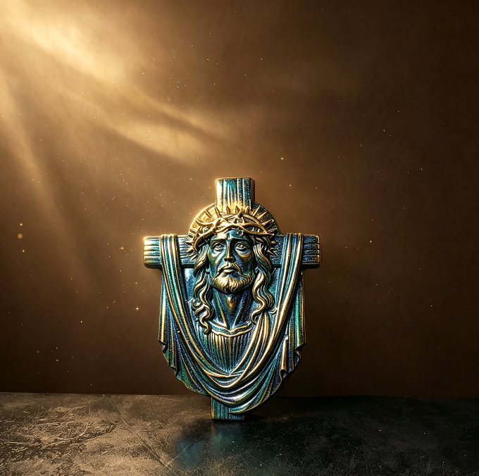 Sacred Jesus Cross Wall Decor Resin Mold