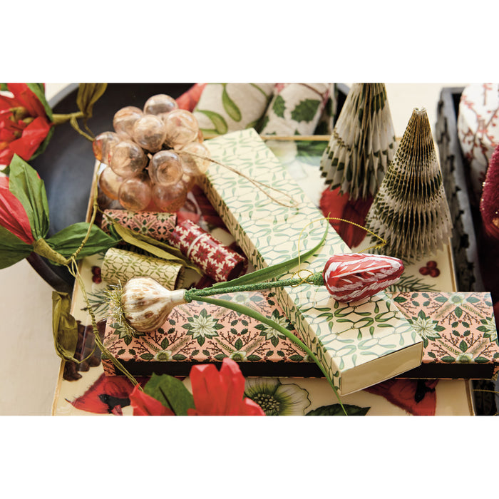 Safety Fireplace Matches in Matchbox with Seasonal Botanical Pattern (3 Styles)