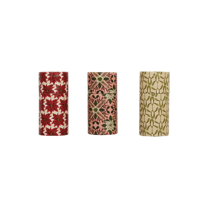 Safety Matches in Tube Matchbox with Seasonal Botanical Pattern (3 Styles)
