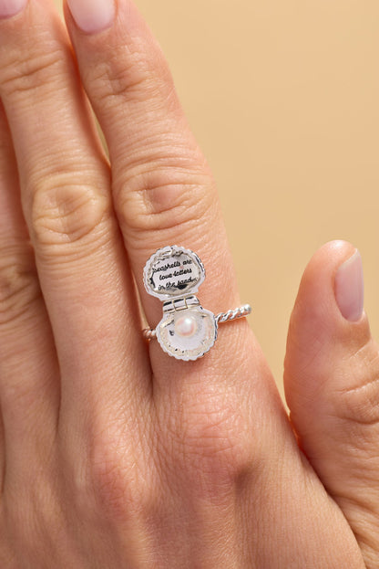 Salt + Sea 'Seashells Are Love Letters In The Sand' Locket Ring