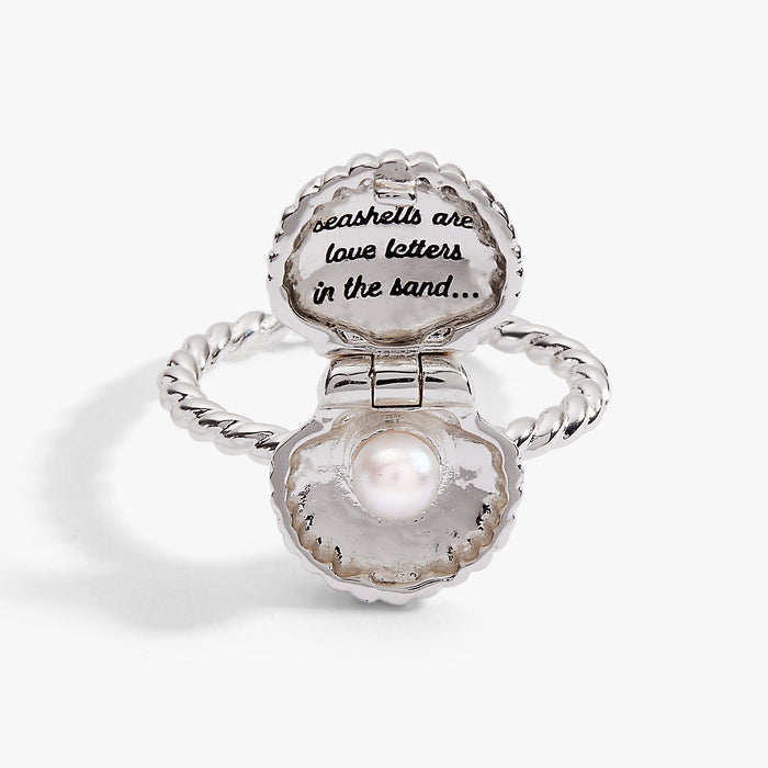 Salt + Sea 'Seashells Are Love Letters In The Sand' Locket Ring