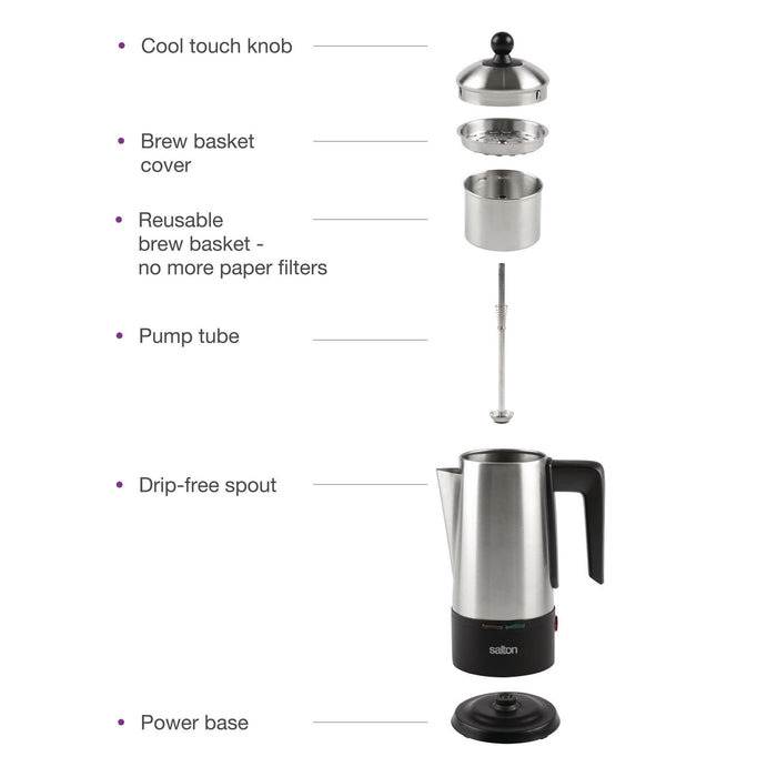 SALTON 10 Cup Percolator - CU1777