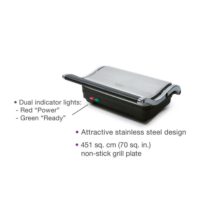 SALTON Stainless Steel Panini Grill - SG1263