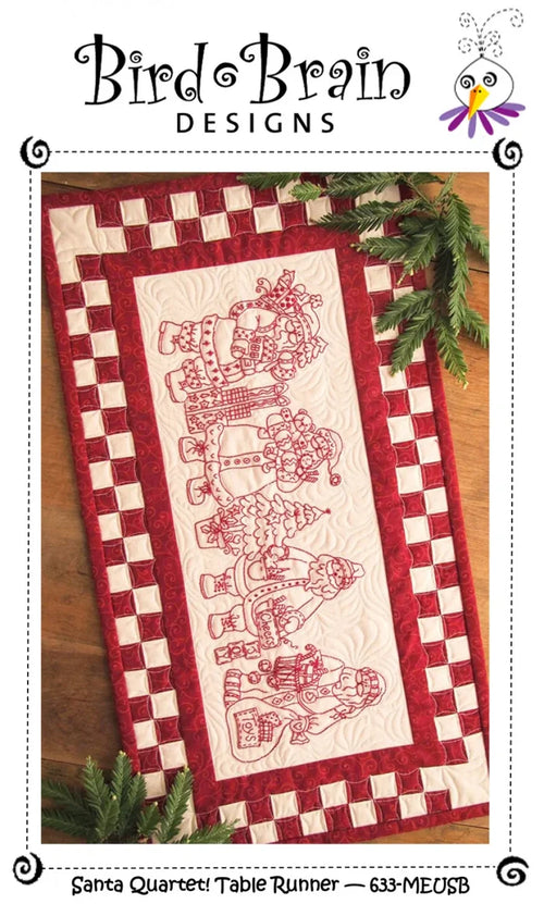 Santa Quartet! Machine Embroidery USB