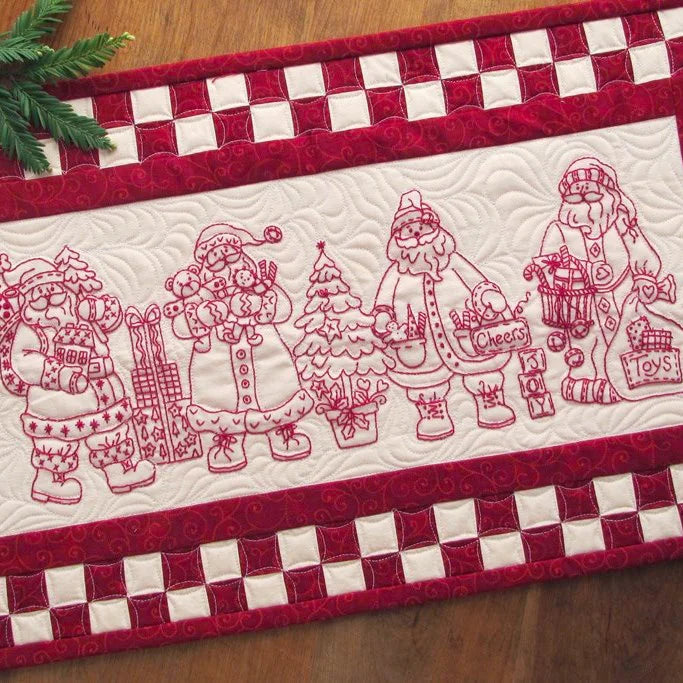 Santa Quartet! Machine Embroidery USB