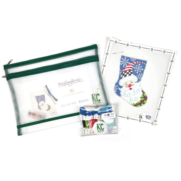 Santa Snowflake Ornament Sized Bauble Stocking Kit