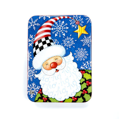 Santa Snowflake Sticker Tin
