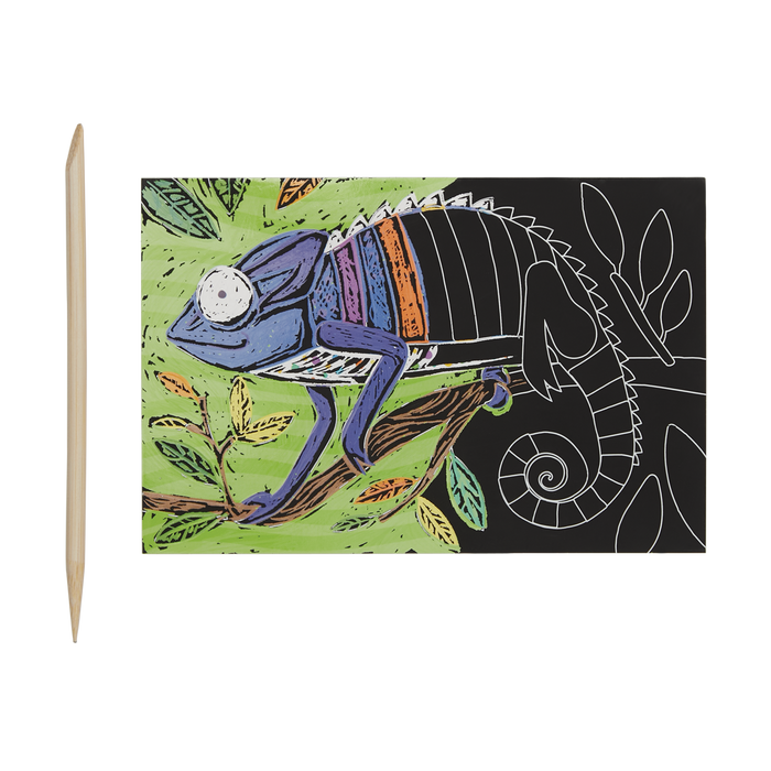 OOLY view of Jungle Fun Mini Scratch and Scribble Art Kit in use