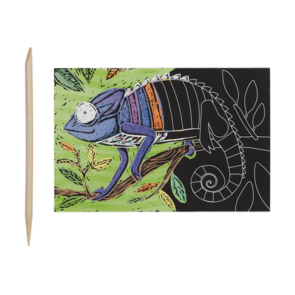OOLY view of Jungle Fun Mini Scratch and Scribble Art Kit in use