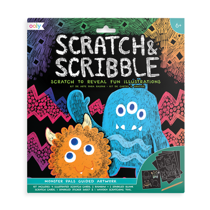 Monster Pals Scratch and Scribble scratch art kit