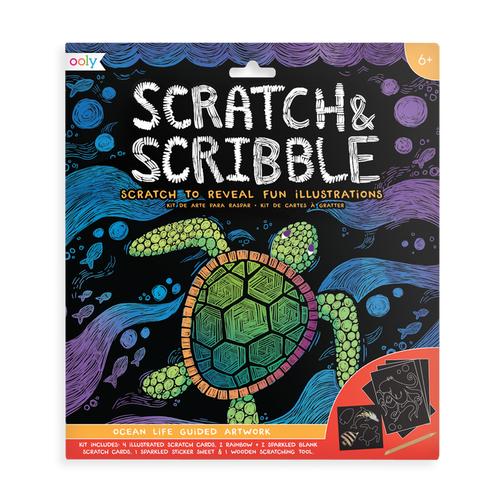Ocean Life Scratch and Scribble scratch art kit