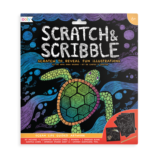 Ocean Life Scratch and Scribble scratch art kit
