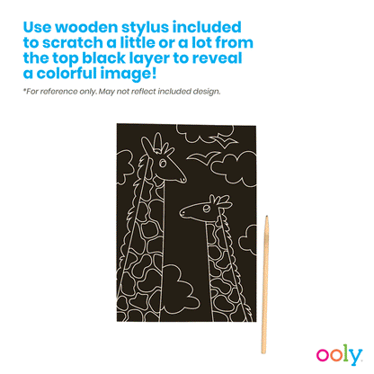 Scratch and Scribble Scratch Art Kit - Ocean Life - 8 Cards 1 Sticker Sheet