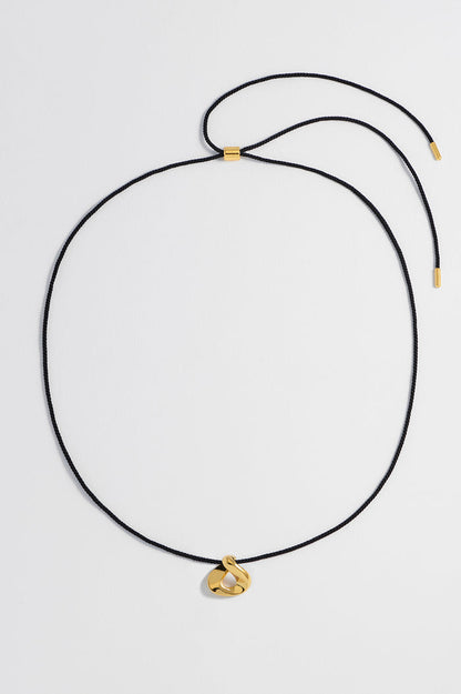 Sculptural Twist Pendant Cord Necklace