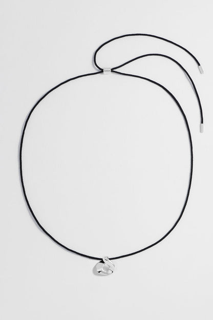 Sculptural Twist Pendant Cord Necklace
