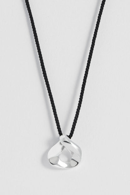 Sculptural Twist Pendant Cord Necklace