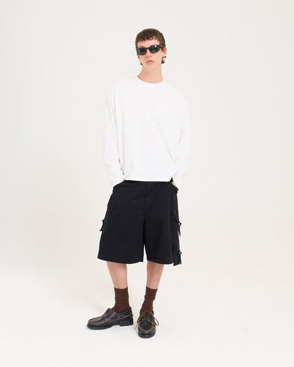Seamed Boxy Long Sleeve - White