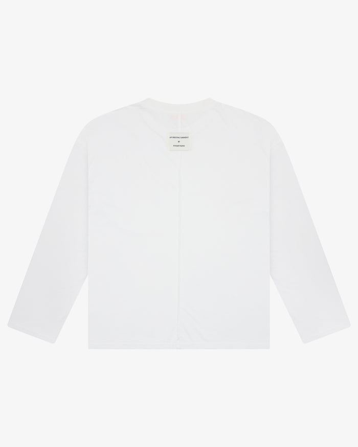 Seamed Boxy Long Sleeve - White