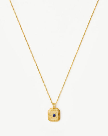 Star Ridge Birthstone Pendant Necklace | 18k Gold Vermeil/Lapis Necklaces Missoma