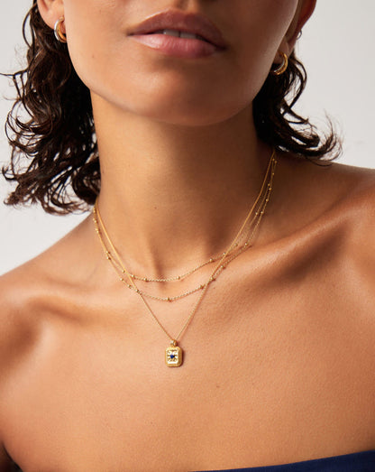 September Birthstone Pendant Necklace | 18k Gold Vermeil/Lapis Necklaces Missoma