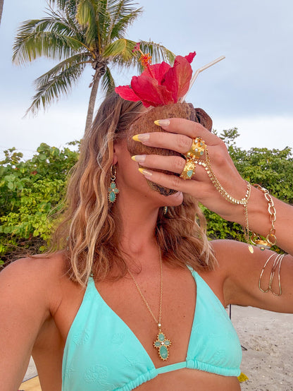 Sequin Hand Chain in Gold