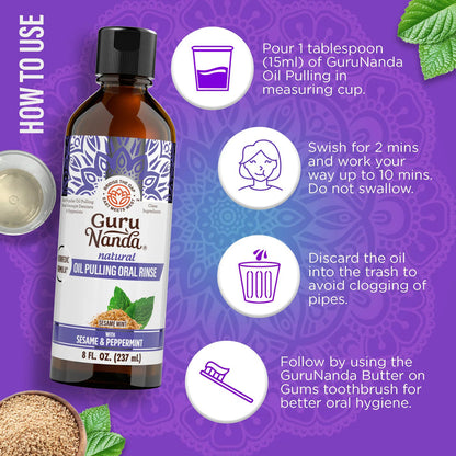 Sesame & Peppermint Oil Pulling – 8 fl. oz.