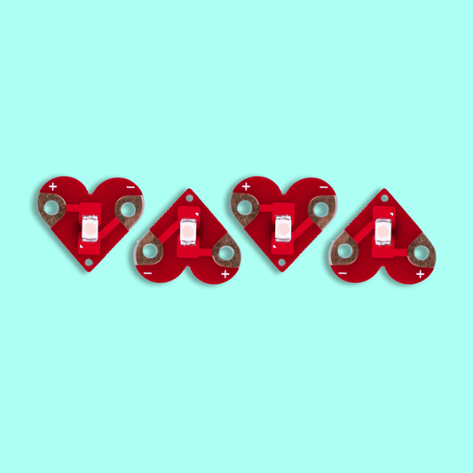 Sewable Heart LEDs [Discontinued] by Teknikio - The Pi Hut