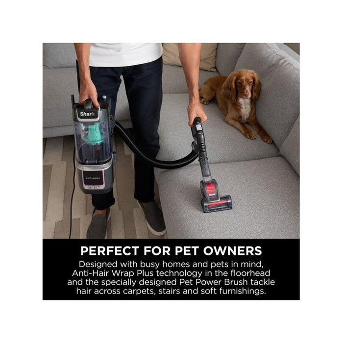 Shark Detect Pet Pro Corded Upright Vacuum Cleaner Anti Hair Wrap with Lift Away LA450UKT - Graphite Grey