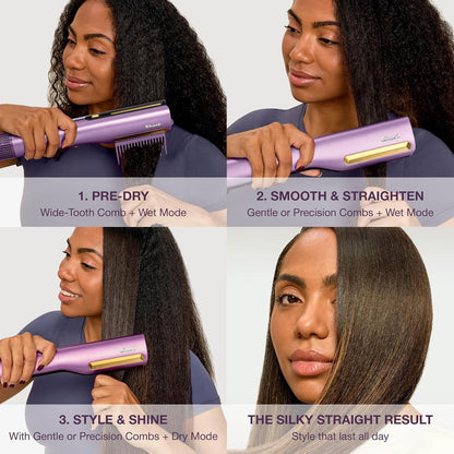 Shark SilkiPro Ceramic Hair Straightener & Dryer | HT401UKPU