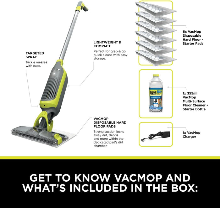 Shark VacMop 2-in-1 Cordless Vacuum Mop with Targeted Spray | VM200UK
