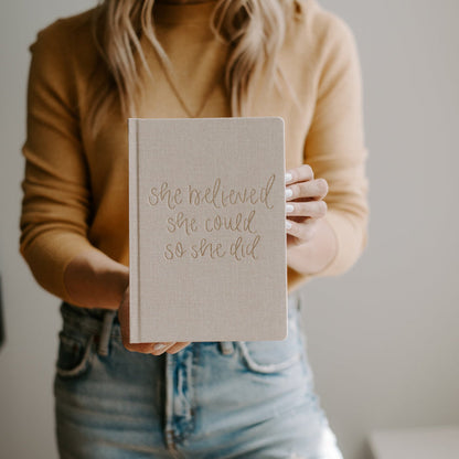 She Believed She Could Fabric Journal [Online Only]