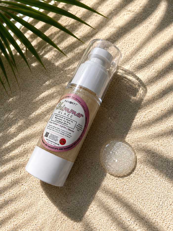 Shimmer Body Glaze – Soft Shimmer for Hydrated, Radiant Skin - Natural Coconut Mango Scent