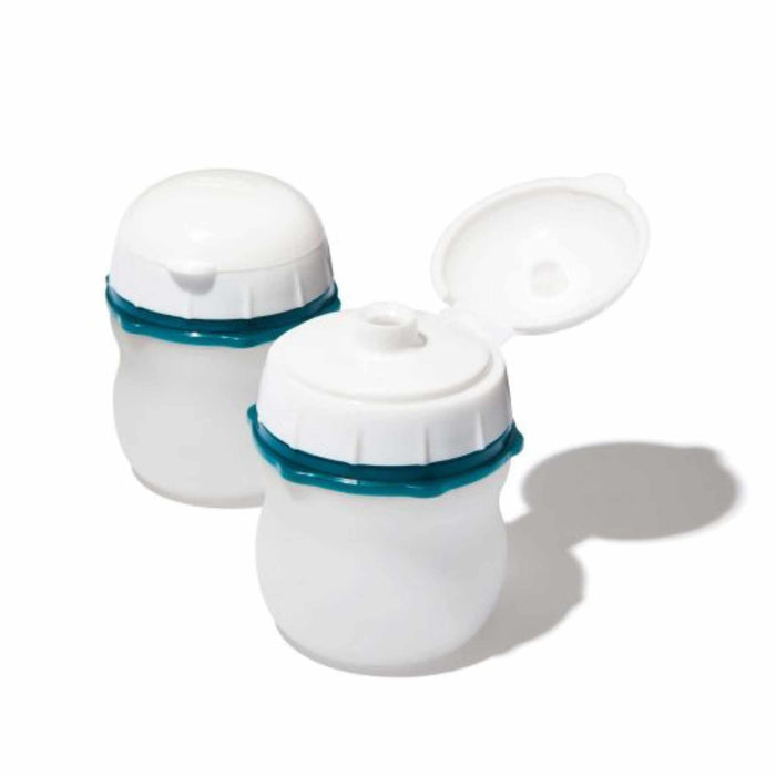 Silicone squeeze bottle 2 pack for travel or lunch