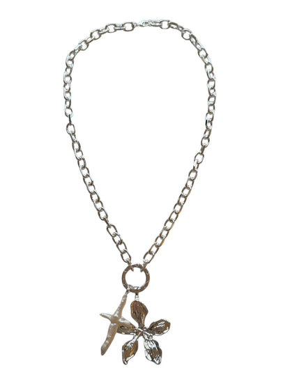 Silver Golden Drift Necklace