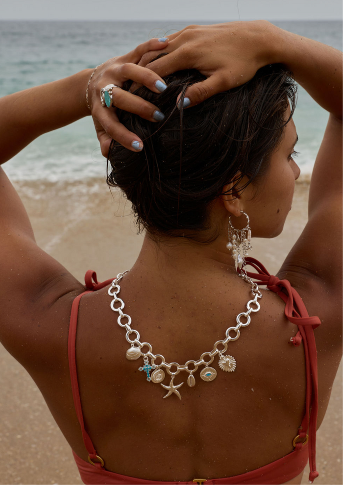 Silver Sea Bloom Necklace