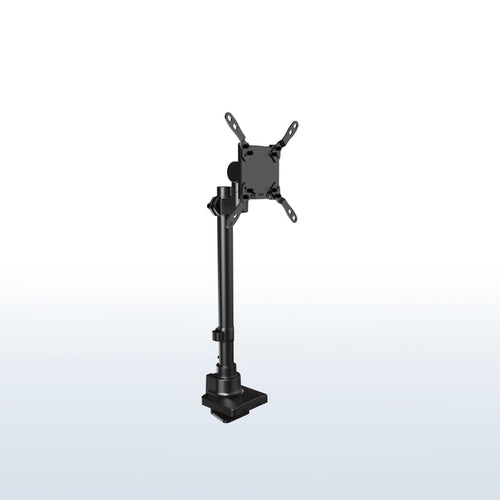 Black adjustable stand on a white background