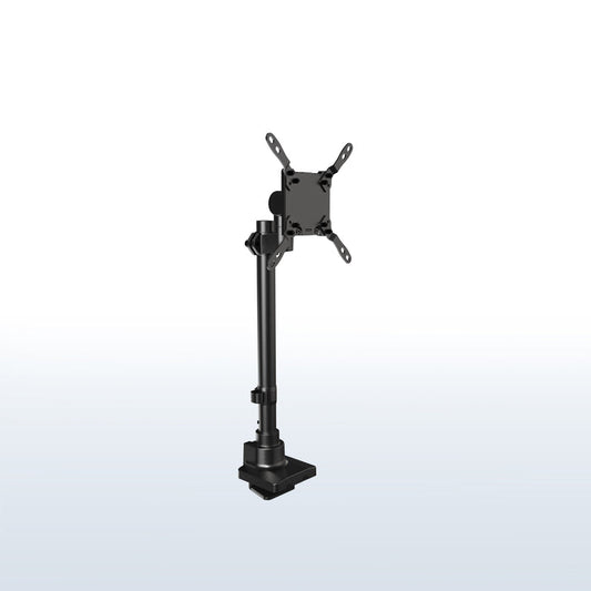 Black adjustable stand on a white background