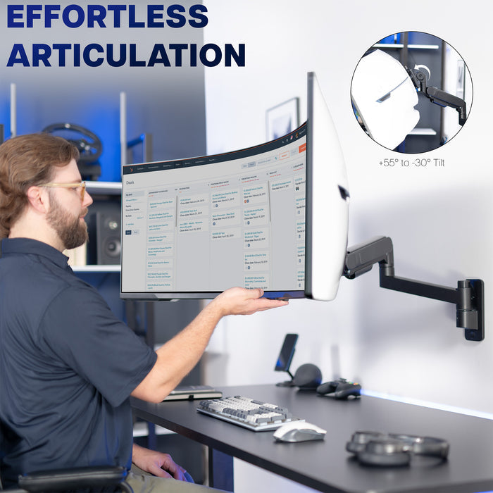 Effortless articulation allows user to find the perfect viewing angle.