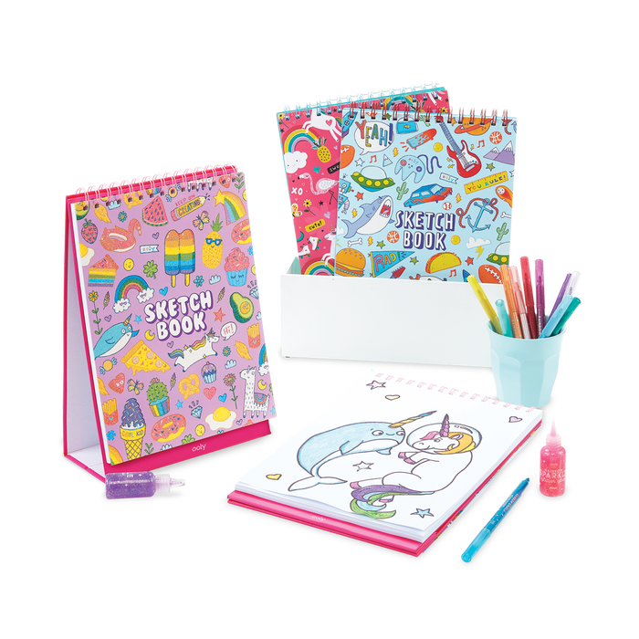 Sketch & Show Standing Sketchbook - Cute Doodle World - 45 Pages