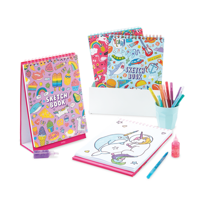 Sketch & Show Standing Sketchbook - Cute Doodle World - 45 Pages