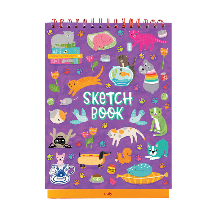 OOLY Sketch & Show Standing Sketchbook - Pets at Play view of cover