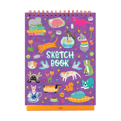 OOLY Sketch & Show Standing Sketchbook - Pets at Play view of cover