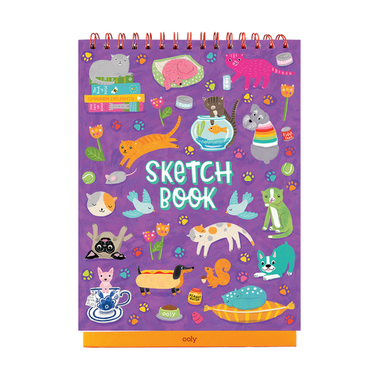 OOLY Sketch & Show Standing Sketchbook - Pets at Play view of cover