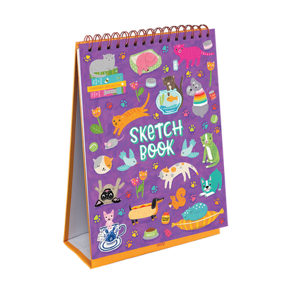 OOLY Sketch & Show Standing Sketchbook - Pets at Play angle view