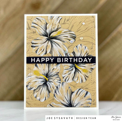Sketched Hibiscus Digital Stamp - Alex Syberia Designs